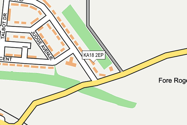 KA18 2EP map - OS OpenMap – Local (Ordnance Survey)