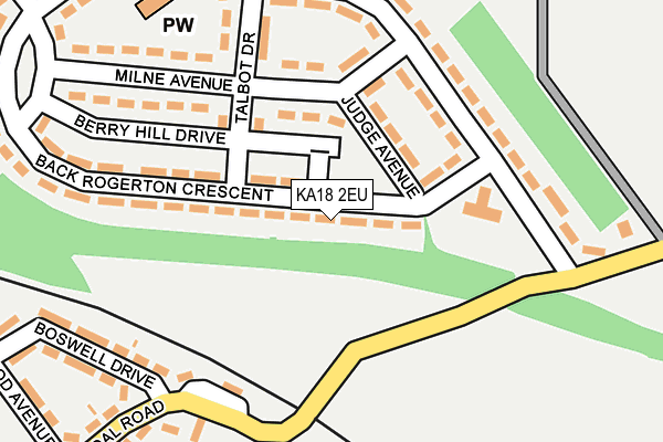 KA18 2EU map - OS OpenMap – Local (Ordnance Survey)