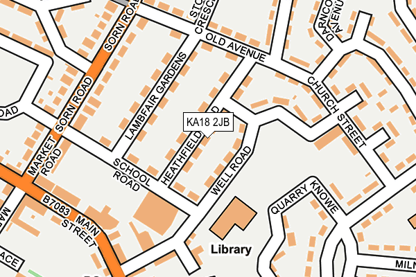 KA18 2JB map - OS OpenMap – Local (Ordnance Survey)