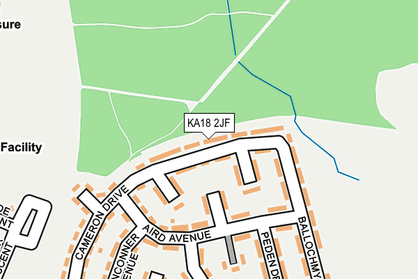 KA18 2JF map - OS OpenMap – Local (Ordnance Survey)