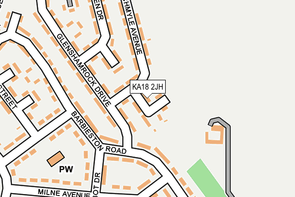 KA18 2JH map - OS OpenMap – Local (Ordnance Survey)