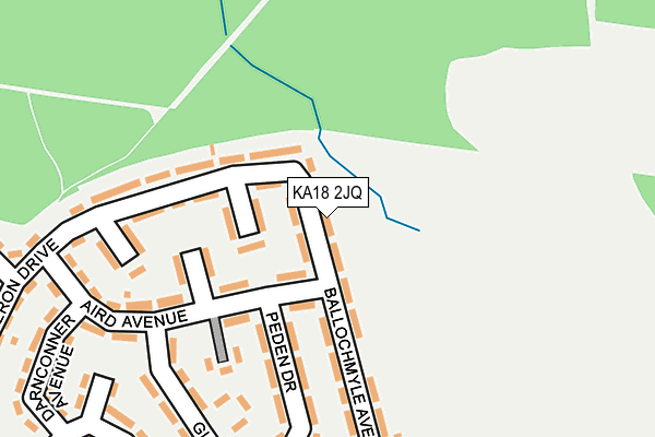 KA18 2JQ map - OS OpenMap – Local (Ordnance Survey)
