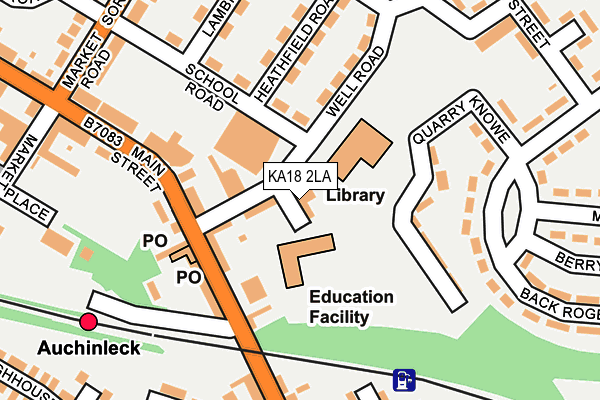 KA18 2LA map - OS OpenMap – Local (Ordnance Survey)