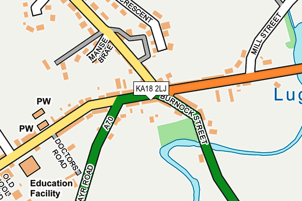 KA18 2LJ map - OS OpenMap – Local (Ordnance Survey)