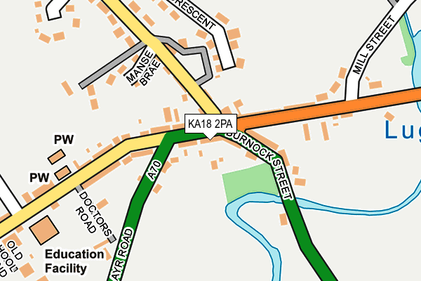 KA18 2PA map - OS OpenMap – Local (Ordnance Survey)