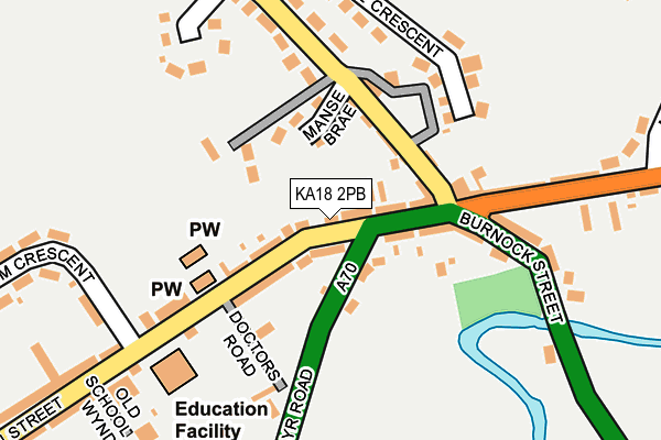 KA18 2PB map - OS OpenMap – Local (Ordnance Survey)