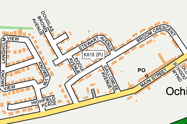 KA18 2PJ map - OS OpenMap – Local (Ordnance Survey)