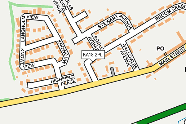 KA18 2PL map - OS OpenMap – Local (Ordnance Survey)