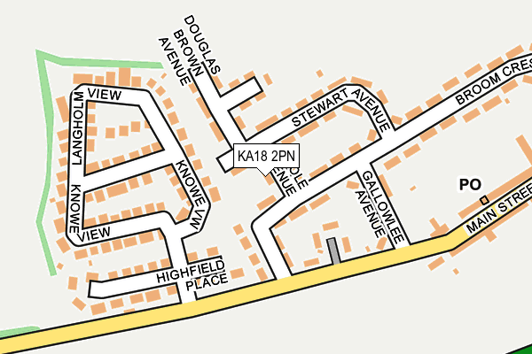 KA18 2PN map - OS OpenMap – Local (Ordnance Survey)