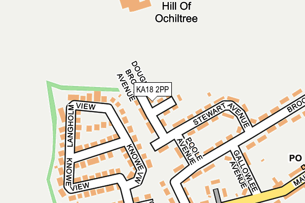 KA18 2PP map - OS OpenMap – Local (Ordnance Survey)