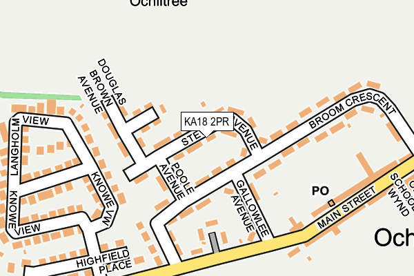KA18 2PR map - OS OpenMap – Local (Ordnance Survey)