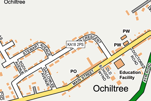 KA18 2PS map - OS OpenMap – Local (Ordnance Survey)