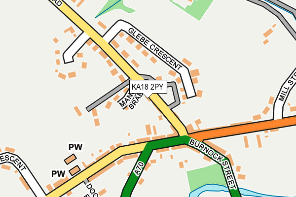KA18 2PY map - OS OpenMap – Local (Ordnance Survey)