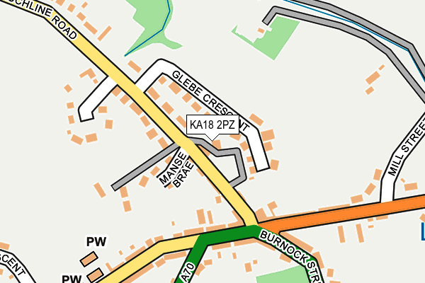 KA18 2PZ map - OS OpenMap – Local (Ordnance Survey)