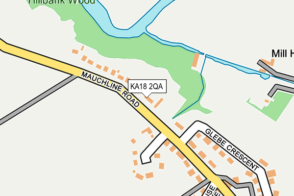 KA18 2QA map - OS OpenMap – Local (Ordnance Survey)