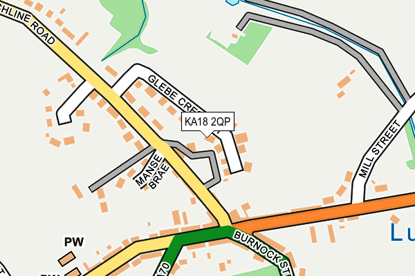 KA18 2QP map - OS OpenMap – Local (Ordnance Survey)
