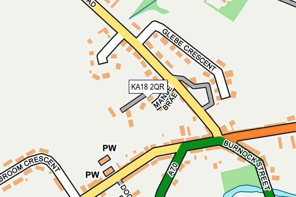 KA18 2QR map - OS OpenMap – Local (Ordnance Survey)
