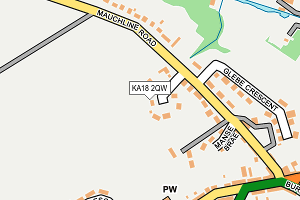 KA18 2QW map - OS OpenMap – Local (Ordnance Survey)