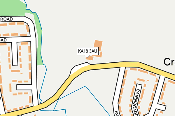 KA18 3AU map - OS OpenMap – Local (Ordnance Survey)
