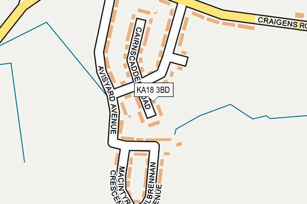 KA18 3BD map - OS OpenMap – Local (Ordnance Survey)