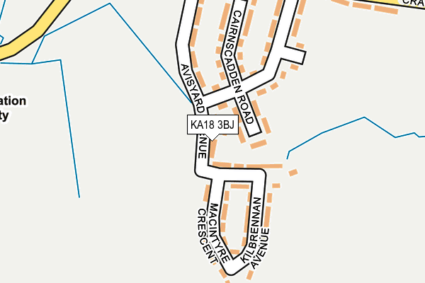 KA18 3BJ map - OS OpenMap – Local (Ordnance Survey)