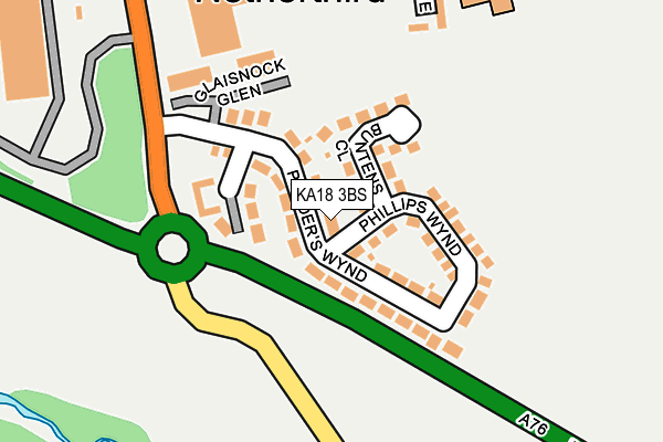 KA18 3BS map - OS OpenMap – Local (Ordnance Survey)