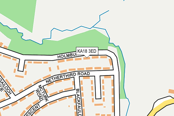 KA18 3ED map - OS OpenMap – Local (Ordnance Survey)