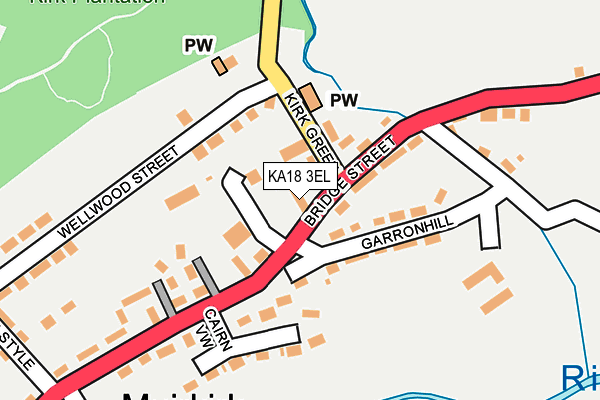 KA18 3EL map - OS OpenMap – Local (Ordnance Survey)