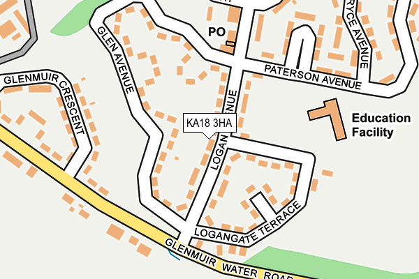 KA18 3HA map - OS OpenMap – Local (Ordnance Survey)