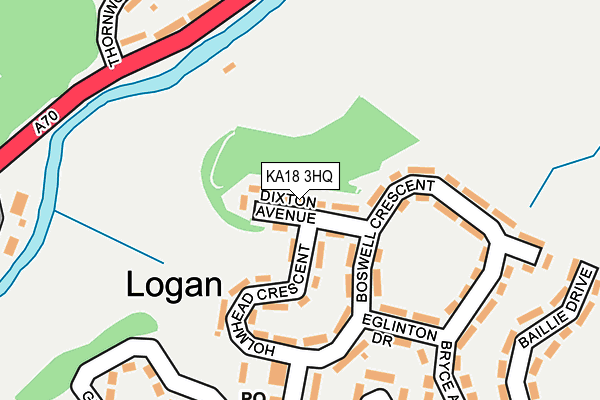 KA18 3HQ map - OS OpenMap – Local (Ordnance Survey)