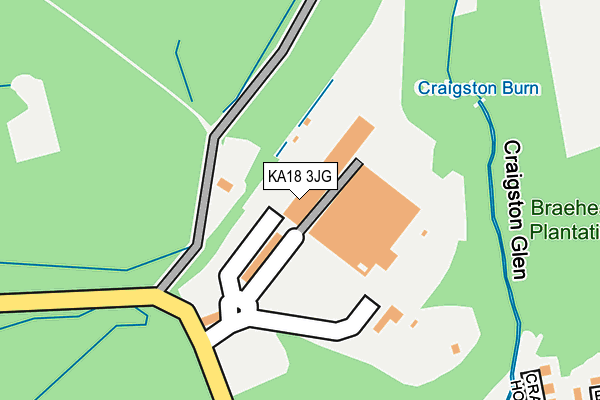 KA18 3JG map - OS OpenMap – Local (Ordnance Survey)