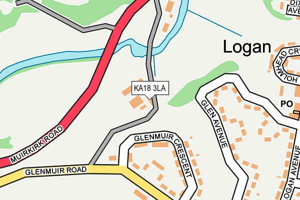 KA18 3LA map - OS OpenMap – Local (Ordnance Survey)