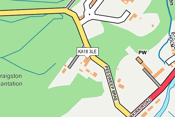 KA18 3LE map - OS OpenMap – Local (Ordnance Survey)