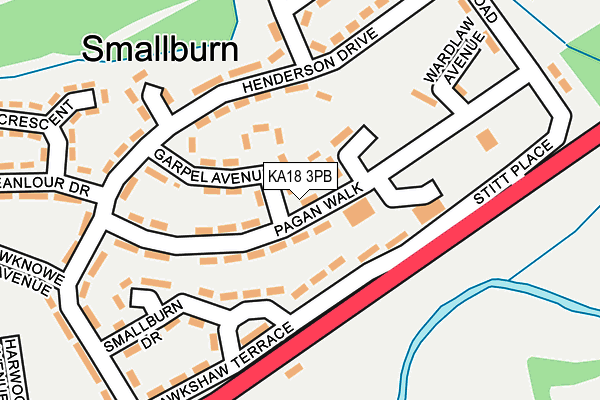 KA18 3PB map - OS OpenMap – Local (Ordnance Survey)