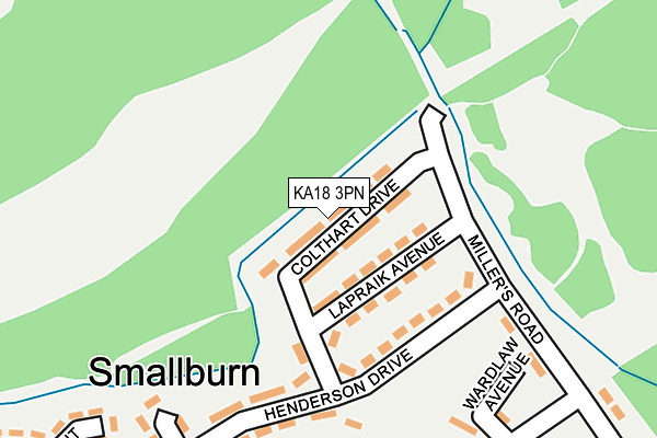 KA18 3PN map - OS OpenMap – Local (Ordnance Survey)