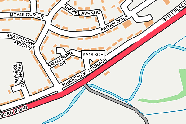 KA18 3QE map - OS OpenMap – Local (Ordnance Survey)