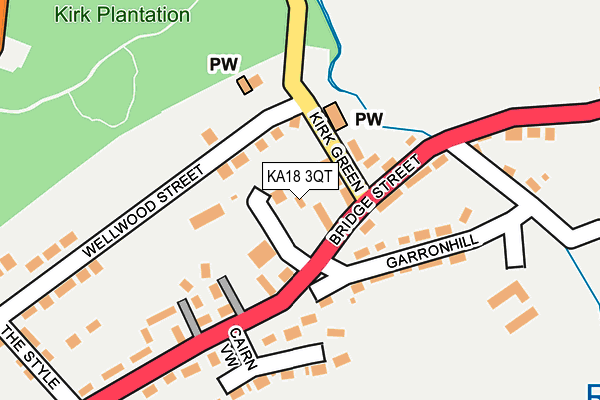 KA18 3QT map - OS OpenMap – Local (Ordnance Survey)