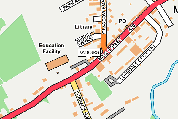 KA18 3RG map - OS OpenMap – Local (Ordnance Survey)