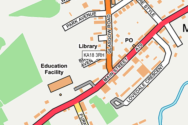 KA18 3RH map - OS OpenMap – Local (Ordnance Survey)