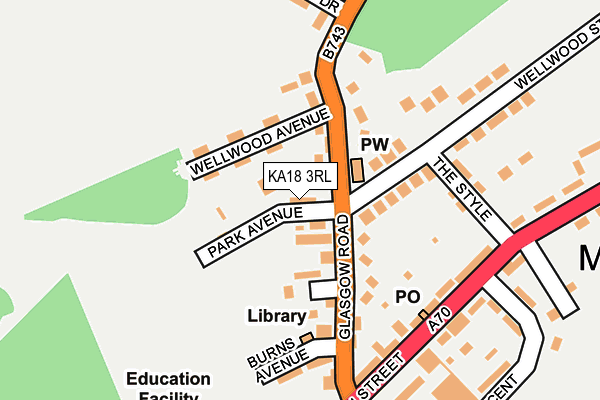 KA18 3RL map - OS OpenMap – Local (Ordnance Survey)