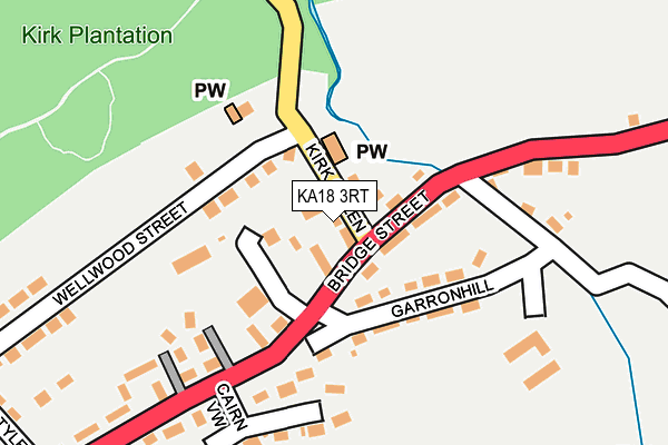 KA18 3RT map - OS OpenMap – Local (Ordnance Survey)