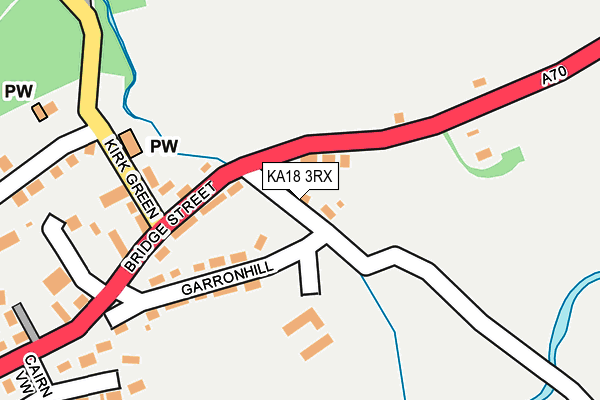 KA18 3RX map - OS OpenMap – Local (Ordnance Survey)