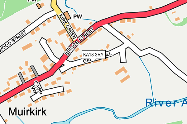 KA18 3RY map - OS OpenMap – Local (Ordnance Survey)