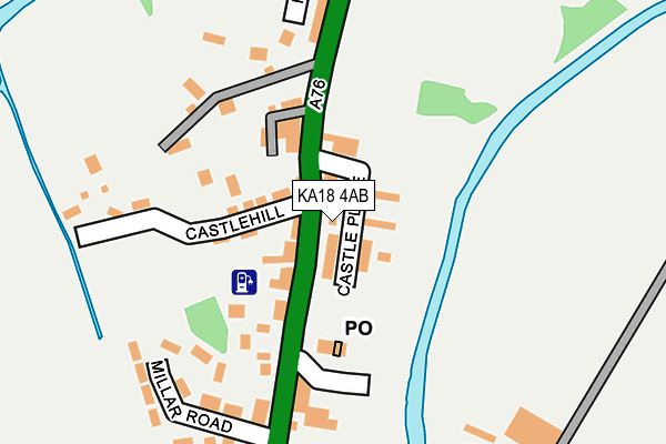 KA18 4AB map - OS OpenMap – Local (Ordnance Survey)