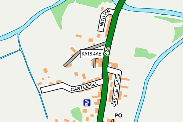 KA18 4AE map - OS OpenMap – Local (Ordnance Survey)