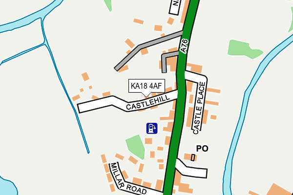 KA18 4AF map - OS OpenMap – Local (Ordnance Survey)