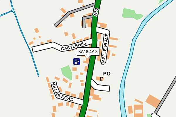KA18 4AG map - OS OpenMap – Local (Ordnance Survey)