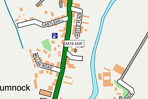 KA18 4AW map - OS OpenMap – Local (Ordnance Survey)