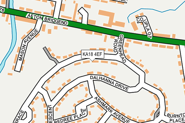 KA18 4EF map - OS OpenMap – Local (Ordnance Survey)