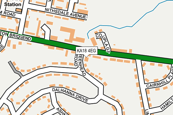 KA18 4EG map - OS OpenMap – Local (Ordnance Survey)